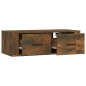 vidaXL Mueble de TV colgante madera roble ahumado 80x36x25 cm vidaXL Mueble de TV colgante madera roble ahumado 80x36x25 cm