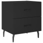 vidaXL Mesita de noche madera de ingeniería negro 40x35x47,5 cm vidaXL Mesita de noche madera de ingeniería negro 40x35x47,5 cm