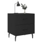 vidaXL Mesita de noche madera de ingeniería negro 40x35x47,5 cm vidaXL Mesita de noche madera de ingeniería negro 40x35x47,5 cm