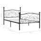 vidaXL Estructura de cama con somier metal negro 90x200 cm vidaXL Estructura de cama con somier metal negro 90x200 cm