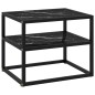 vidaXL Mesa de consola negro vidrio templado 50x40x40 cm vidaXL Mesa de consola negro vidrio templado 50x40x40 cm