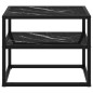 vidaXL Mesa de consola negro vidrio templado 50x40x40 cm vidaXL Mesa de consola negro vidrio templado 50x40x40 cm