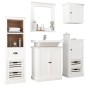 vidaXL Juego de muebles de baño 5 piezas madera maciza blanco vidaXL Juego de muebles de baño 5 piezas madera maciza blanco
