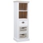 vidaXL Juego de muebles de baño 5 piezas madera maciza blanco vidaXL Juego de muebles de baño 5 piezas madera maciza blanco
