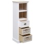 vidaXL Juego de muebles de baño 5 piezas madera maciza blanco vidaXL Juego de muebles de baño 5 piezas madera maciza blanco