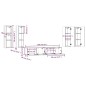 vidaXL Set de muebles para TV 6 piezas madera contrachapada negro vidaXL Set de muebles para TV 6 piezas madera contrachapada negro