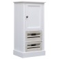 vidaXL Juego de muebles de baño 5 piezas madera maciza blanco vidaXL Juego de muebles de baño 5 piezas madera maciza blanco