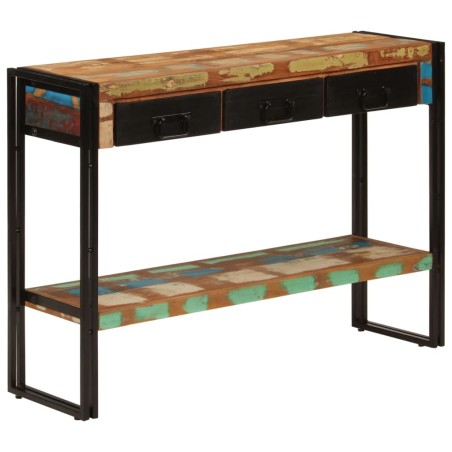 vidaXL Mesa consola madera maciza reciclada 110x30x76 cm 