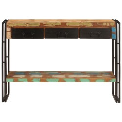 vidaXL Mesa consola madera maciza reciclada 110x30x76 cm 