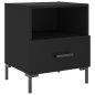 vidaXL Mesita de noche madera de ingeniería negro 40x35x47,5 cm vidaXL Mesita de noche madera de ingeniería negro 40x35x47,5 cm