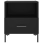 vidaXL Mesita de noche madera de ingeniería negro 40x35x47,5 cm vidaXL Mesita de noche madera de ingeniería negro 40x35x47,5 cm