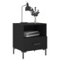 vidaXL Mesita de noche madera de ingeniería negro 40x35x47,5 cm vidaXL Mesita de noche madera de ingeniería negro 40x35x47,5 cm