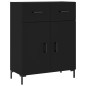 vidaXL Aparador alto madera contrachapada negro 69,5x34x180 cm vidaXL Aparador alto madera contrachapada negro 69,5x34x180 cm