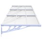 vidaXL Marquesina puerta policarbonato gris y transparente 297,5x90cm vidaXL Marquesina puerta policarbonato gris y transparente 297,5x90cm