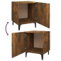 vidaXL Mesitas de noche 2 uds madera contrachapada color roble ahumado vidaXL Mesitas de noche 2 uds madera contrachapada color roble ahumado