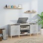 vidaXL Mueble discos madera contrachapada gris hormigón 121x38x48 cm vidaXL Mueble discos madera contrachapada gris hormigón 121x38x48 cm