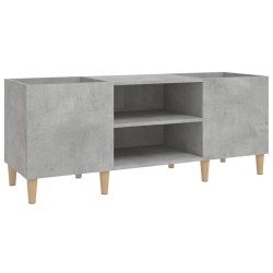 vidaXL Mueble discos madera contrachapada gris hormigón 121x38x48 cm