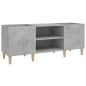 vidaXL Mueble discos madera contrachapada gris hormigón 121x38x48 cm vidaXL Mueble discos madera contrachapada gris hormigón 121x38x48 cm