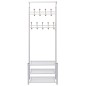 vidaXL Perchero de ropa con repisa para zapatos 68x32x182,5 cm blanco vidaXL Perchero de ropa con repisa para zapatos 68x32x182,5 cm blanco