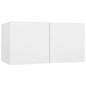 vidaXL Set de muebles para TV 4 piezas madera contrachapada blanco vidaXL Set de muebles para TV 4 piezas madera contrachapada blanco