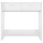 vidaXL Escritorio de madera contrachapada blanco brillo 80x40x75 cm vidaXL Escritorio de madera contrachapada blanco brillo 80x40x75 cm