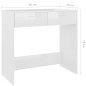 vidaXL Escritorio de madera contrachapada blanco brillo 80x40x75 cm vidaXL Escritorio de madera contrachapada blanco brillo 80x40x75 cm