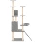 vidaXL Rascador para gatos con postes de sisal gris claro 154 cm