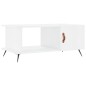 vidaXL Mesa de centro madera contrachapada blanco brillo 90x50x40 cm vidaXL Mesa de centro madera contrachapada blanco brillo 90x50x40 cm