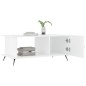 vidaXL Mesa de centro madera contrachapada blanco brillo 90x50x40 cm vidaXL Mesa de centro madera contrachapada blanco brillo 90x50x40 cm