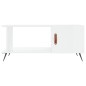 vidaXL Mesa de centro madera contrachapada blanco brillo 90x50x40 cm vidaXL Mesa de centro madera contrachapada blanco brillo 90x50x40 cm