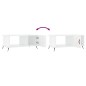 vidaXL Mesa de centro madera contrachapada blanco brillo 90x50x40 cm vidaXL Mesa de centro madera contrachapada blanco brillo 90x50x40 cm