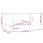 vidaXL Mesa de centro madera contrachapada blanco brillo 90x50x40 cm vidaXL Mesa de centro madera contrachapada blanco brillo 90x50x40 cm