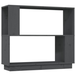 vidaXL Estantería/divisor de espacios madera de pino gris 80x25x70 cm