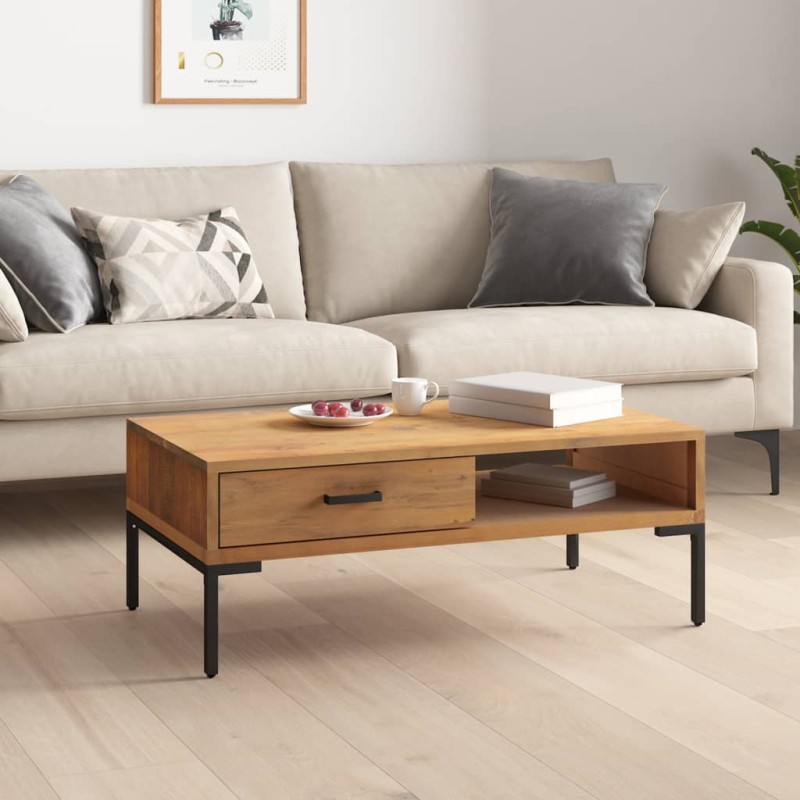 vidaXL Mesa de centro madera maciza de pino 90x50x35 cm vidaXL Mesa de centro madera maciza de pino 90x50x35 cm