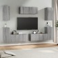 vidaXL Set de muebles para TV 7 pzas madera contrachapada gris Sonoma