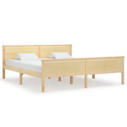 vidaXL Estructura de cama de madera maciza de pino 180x200 cm