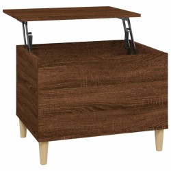 vidaXL Mesa de centro madera contrachapada roble marrón 60x44,5x45 cm