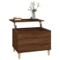 vidaXL Mesa de centro madera contrachapada roble marrón 60x44,5x45 cm vidaXL Mesa de centro madera contrachapada roble marrón 60x44,5x45 cm