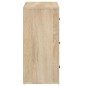vidaXL Aparador madera contrachapada color roble Sonoma 80x33x70 cm vidaXL Aparador madera contrachapada color roble Sonoma 80x33x70 cm