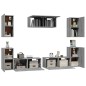 vidaXL Set de muebles para TV 7 pzas madera contrachapada gris Sonoma