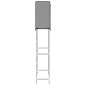 vidaXL Estantería 2 niveles lavadora hierro gris 71x29,5x170,5cm vidaXL Estantería 2 niveles lavadora hierro gris 71x29,5x170,5cm