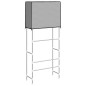 vidaXL Estantería 2 niveles lavadora hierro gris 71x29,5x170,5cm vidaXL Estantería 2 niveles lavadora hierro gris 71x29,5x170,5cm