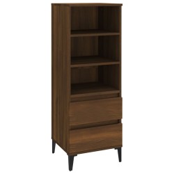 vidaXL Aparador alto madera contrachapada roble marrón 40x36x110 cm