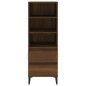 vidaXL Aparador alto madera contrachapada roble marrón 40x36x110 cm vidaXL Aparador alto madera contrachapada roble marrón 40x36x110 cm