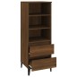 vidaXL Aparador alto madera contrachapada roble marrón 40x36x110 cm vidaXL Aparador alto madera contrachapada roble marrón 40x36x110 cm