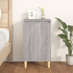 vidaXL Mesita de noche madera contrachapada gris Sonoma 40x35x70 cm