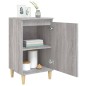 vidaXL Mesita de noche madera contrachapada gris Sonoma 40x35x70 cm