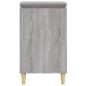 vidaXL Mesita de noche madera contrachapada gris Sonoma 40x35x70 cm