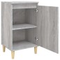 vidaXL Mesita de noche madera contrachapada gris Sonoma 40x35x70 cm