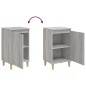 vidaXL Mesita de noche madera contrachapada gris Sonoma 40x35x70 cm